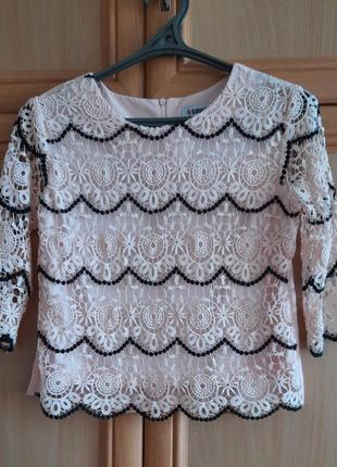 Блузка жіноча, мереживо, розмір 42-44