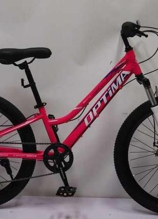 Велосипед спортивний corso «optima» 24" дюйми tm-24936 (1) рама алюмінієва 11``, обладнання shimano revoshift
