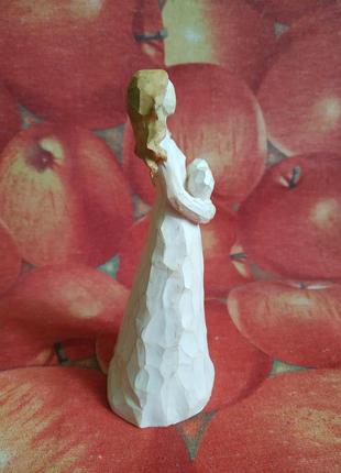 Деревянная статуэтка фигурка девушка женщина серце сердечко3 фото