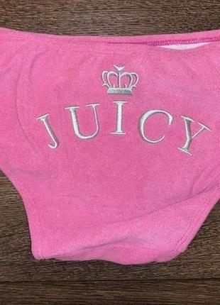 Махровые розовые трусики низ от купальника "juicy couture",m оригинал2 фото