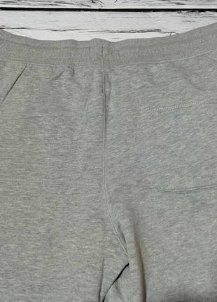 Мужские серые теплые спортивные штаны с карманами с начесом большой размер3 фото