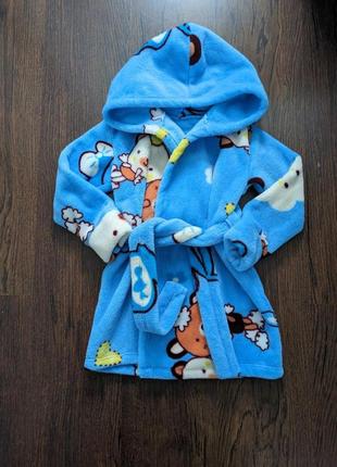 Дитячий махровий халат для хлопчика1 фото