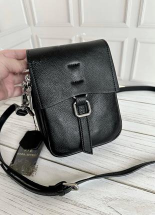 Жіноча шкіряна сумка. клатч шкіряний. кросбоді. polina&eiterou.