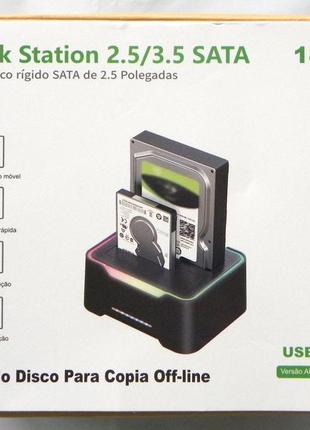 Usb 3.0 до sata док-станція для жорстких і ssd дисків на 2,5/3,5 дюйми.