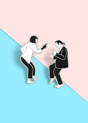 Новый набор из 2 эмалированных значков пины брошки