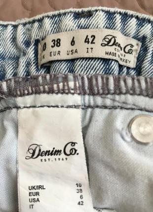 Джинсы мом mom бойфренды с высокой посадкой denim co3 фото