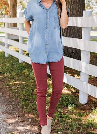 Однотонные джинсы скинни со средней посадкой