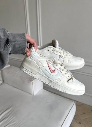 Кроссовки nike sb dunk low disrupt 2 cream white red