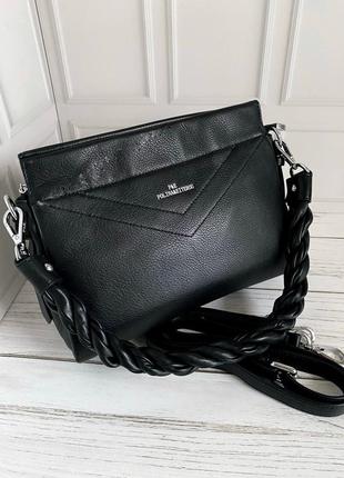 Жіноча шкіряна сумка. клатч шкіряний. кросбоді. polina&eiterou.2 фото