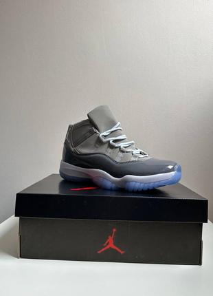 Кроссовки мужские air jordan 11 retro cool gray эйр джордан грей 11 серые3 фото