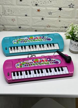 Дитяче фортепіано синтезатор з мікрофоном піаніно для діток