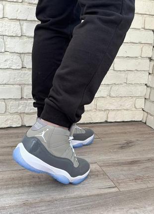 Кроссовки мужские air jordan 11 retro cool gray эйр джордан грей 11 серые7 фото