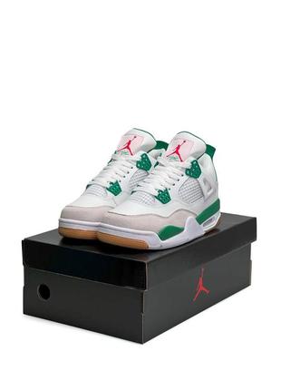 Женские кроссовки air jordan 4 retro / x sb pine green