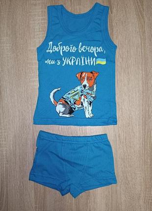 Комплект майка+трусики пес патрон блакитний 1-9 років