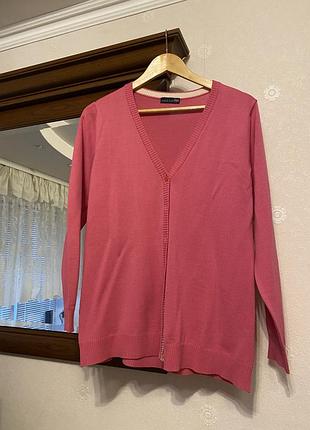 Рожевий кардиган із вовни, кофта із вовни scott&perth