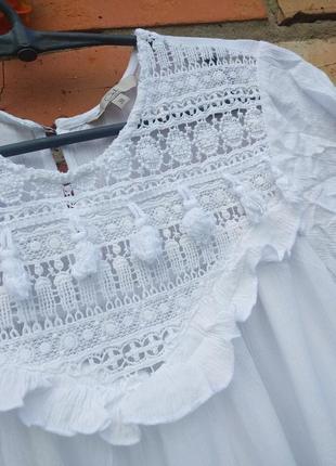 Блуза біла шикарна доставка безкоштовно !!!3 фото