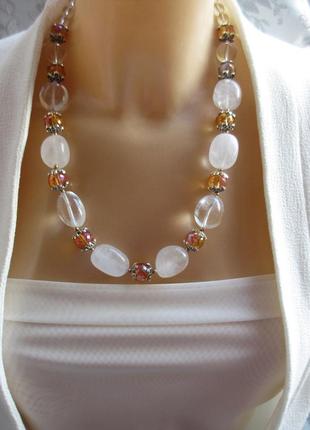 Кольє натуральний гірський кришталь