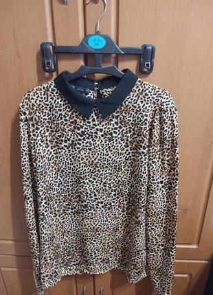 Блуза з леопардовим принтом1 фото