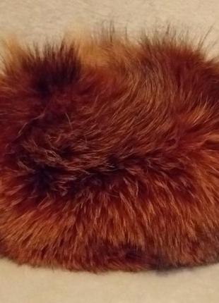 Шапка темно-червона, хутряна, бордова. тепла, зимова