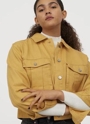 Куртка джинсова гірчичного кольору розмір s-m