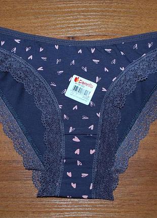 Трусики слипы m донелла donella кружево сердечки