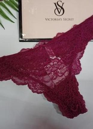 Кружевные стринги  victoria's secret виктория сикрет