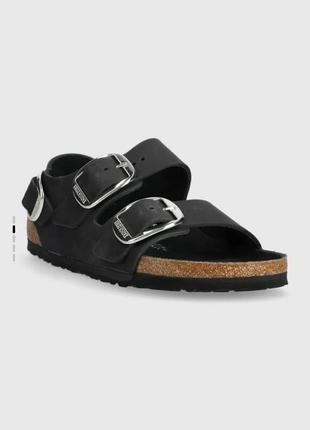 Сандалії шкіряні birkenstock milano big buckle1 фото