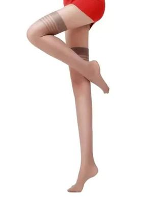 Тонкі панчохи 15 ден є гумкою й можна під пояс колір кавовий