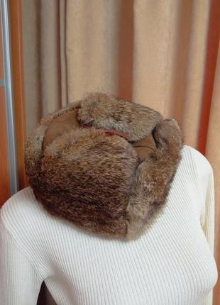 Шапка-ушанка из меха кролика 56/57 финландия1 фото