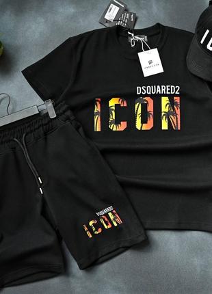 💜є наложка 💜lux якість💙чоловічий  спортивний костюм"dsquared icon"❤️ футболка+шорти