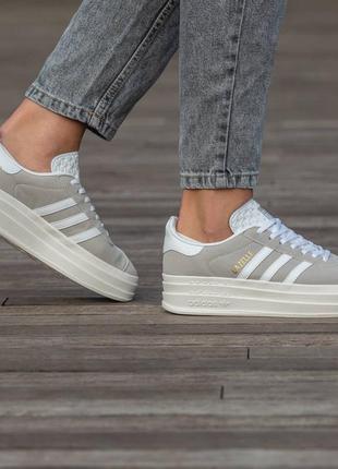 Женские кроссовки adidas gazelle bold platform люкс качество7 фото