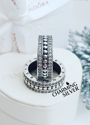 Серебряное кольцо кольццо pandora 190962cz пандора