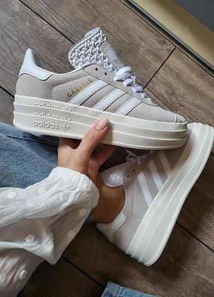 Жіночі кросівки adidas gazelle bold platform люкс якість