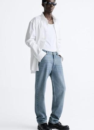 Джинсы зара 42 р( 32/32) hich- waist straight jeans.