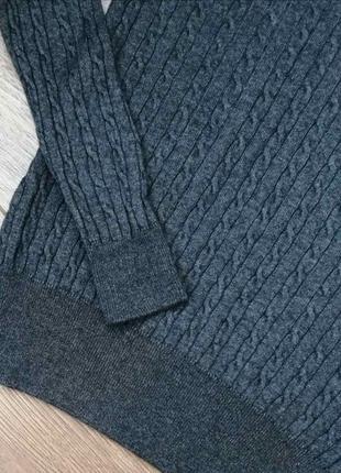 Серый мягенький  шерстяной  свитер джемпер в косички с кашемиром 🌺7 фото