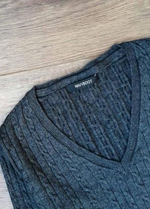 Серый мягенький  шерстяной  свитер джемпер в косички с кашемиром 🌺2 фото
