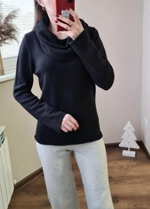 Чорний теплий кашеміровий светр 100% кашемір 🌺2 фото