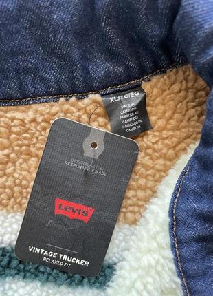 Куртка джинсова  з утеплювачем levis vintage trucker p. xl ( нова ) двух стороння3 фото