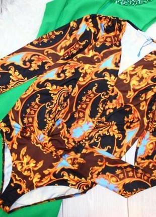 Стильное эффектное боди zara в стиле versace м