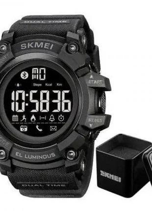 Годинник чоловічий skmei 2053bk bluetooth, black. колір: чорний