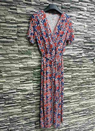 Женское платье макси батал esmara® с длинным разрезом  сбоку размер xxl 58/60 (евро 52/54)2 фото