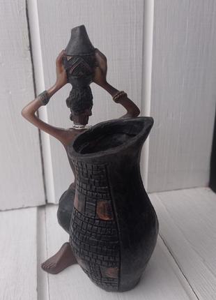 Фигурка африканская женщина ваза подставка негритянка статуэтка2 фото