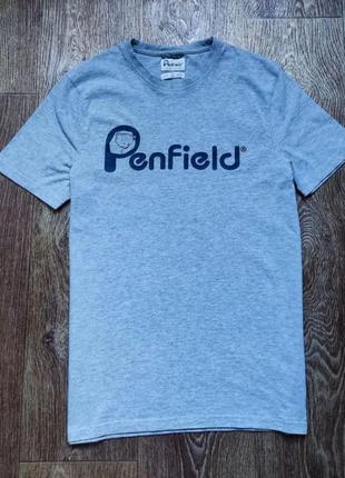 Серая мужская футболка свитшот худи penfield размер s