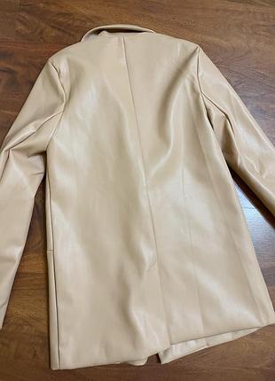 Новий шкіряний жіночий піджак с/ 42-44 розмір zara moschino 3