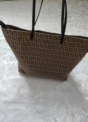 Сумка fendi zucchino canvas tote bag3 фото