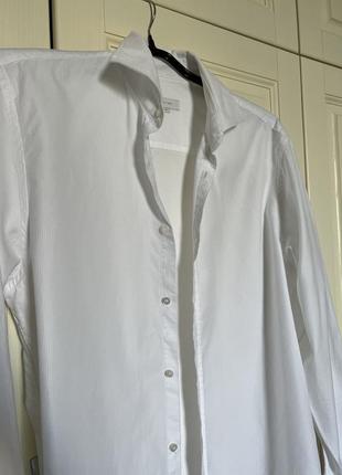 Біла чоловіча сорочка luca d’altieri
