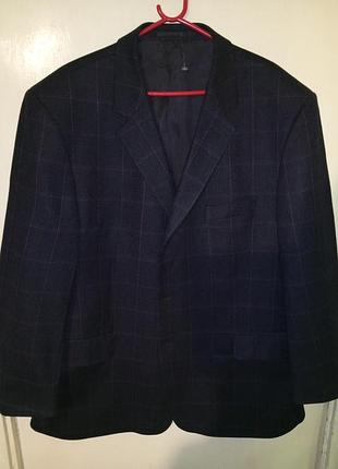 Вовняний,елегантний,синій піджак у клітинку,великого розміру,mcallan fine clothing