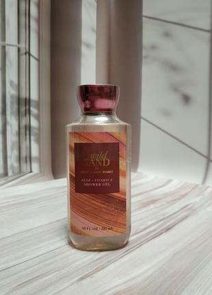 Гель для душу з вітаміном е та алое wild sand від bath and body works оригінал