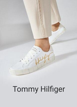 Кожаные женские кеды кроссовки tommy hilfiger th signature оригинал