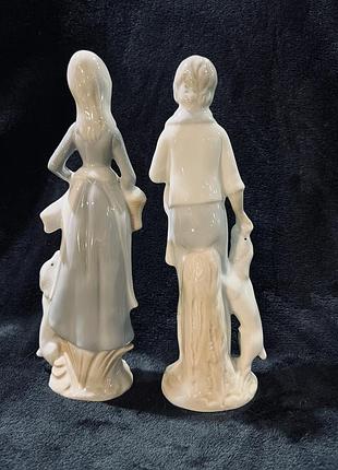 Фарфоровая статуэтка девушка и юноша пара john jenkins 1970 япония.